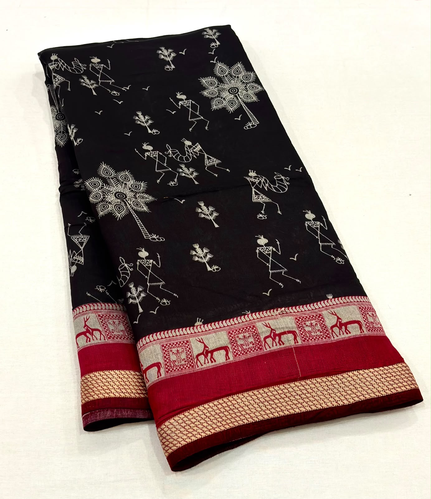 Designer Patola Pallu Maheshwari Silk Saree